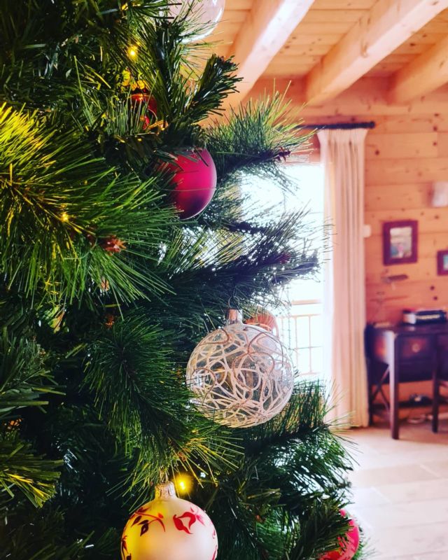 Tree is up and first guests are en-route!#chaletiona #skichalet #chaletdesfleurs #skichaletdesign #christmastree #christmasholidays #skiholiday #stjeandaulps