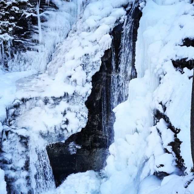 Frozen waterfalls yesterday at the Cascade de Nyon. Brrrrr....#chaletdesfleurs #frozen #frozenwaterfall #morzine #skiholiday #chaletholiday